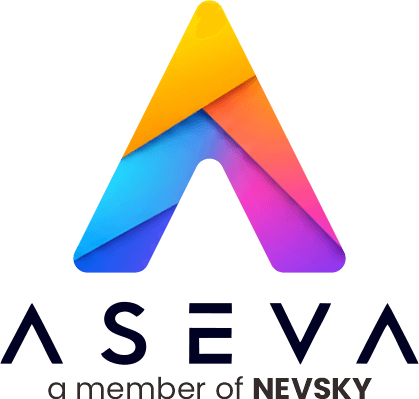 ASEVA colorful triangle mark